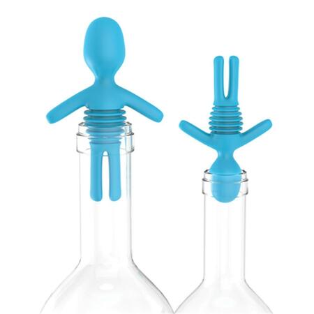 TRUEZOO 3.5 in. Bruce Bottle Stopper, Blue 4201